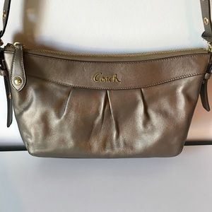 Coach Ashley Metallic Leather Shoulder Bag